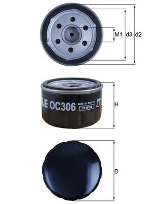 Mahle Original Oliefilter OC 306