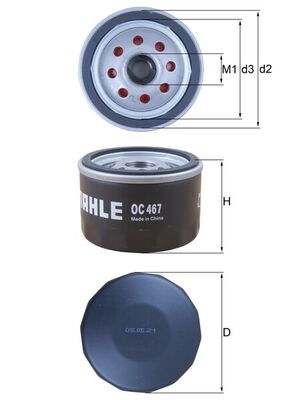 Mahle Original Oliefilter OC 467