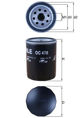 Mahle Original Oliefilter OC 478