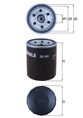 Mahle Original Oliefilter OC 495