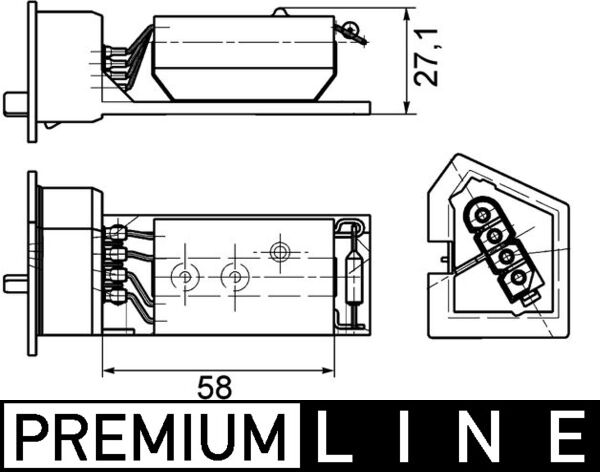 Mahle Original Kachel-/voorschakelweerstand ABR 11 000P