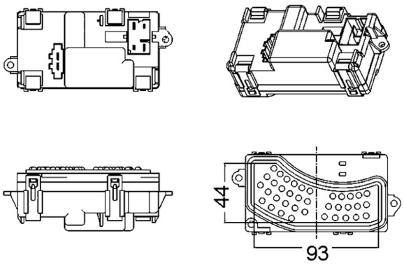 Regeleenheid interieurventilator Mahle Original ABR 5 000S