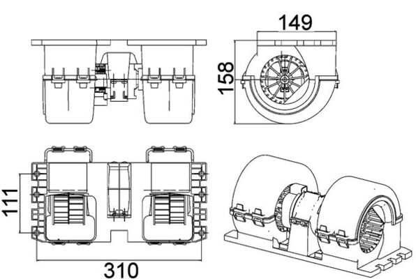 Mahle Original Kachelventilator AB 145 000P