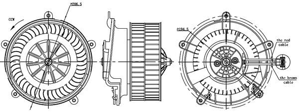 Kachelventilator Mahle Original AB 17 000S