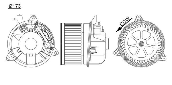 Mahle Original Kachelventilator AB 195 000S