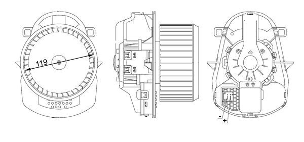 Mahle Original Kachelventilator AB 258 000S