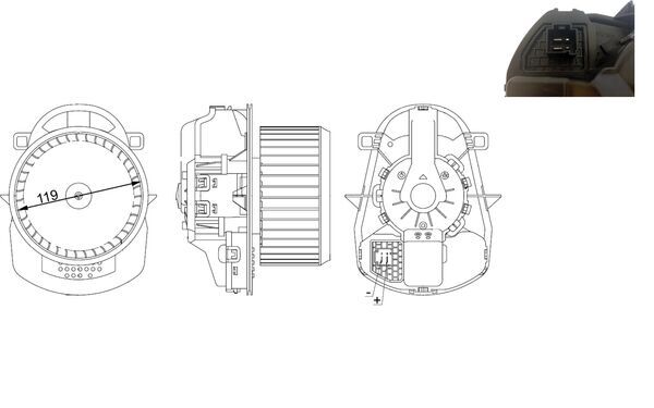 Mahle Original Kachelventilator AB 258 000S