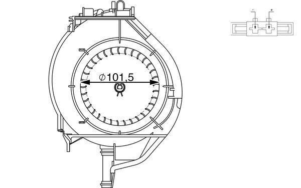 Mahle Original Kachelventilator AB 266 000S