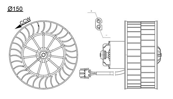 Mahle Original Kachelventilator AB 44 000S