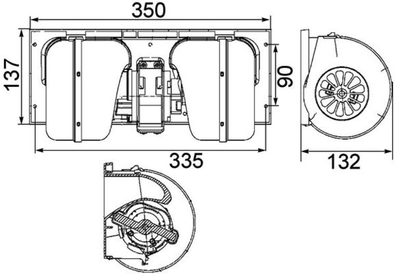 Mahle Original Kachelventilator AB 85 000P