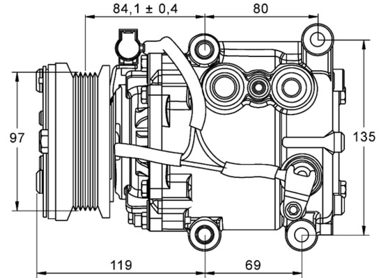 Mahle Original Airco compressor ACP 106 000P