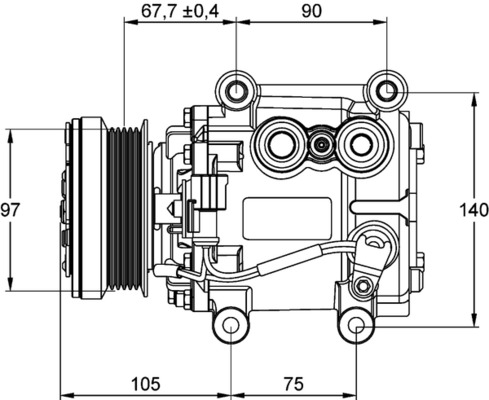 Mahle Original Airco compressor ACP 1113 000P