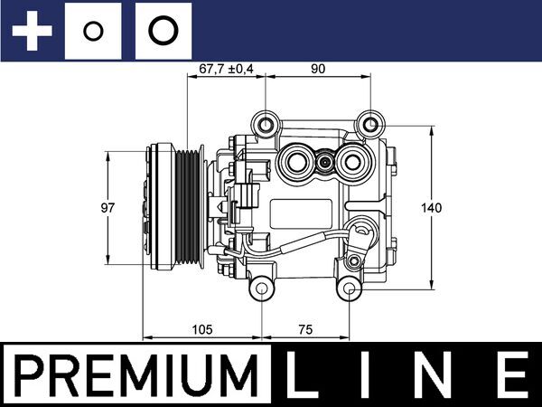 Mahle Original Airco compressor ACP 1113 000P