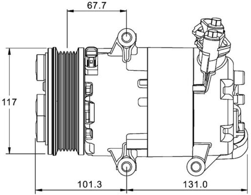 Mahle Original Airco compressor ACP 1330 000P