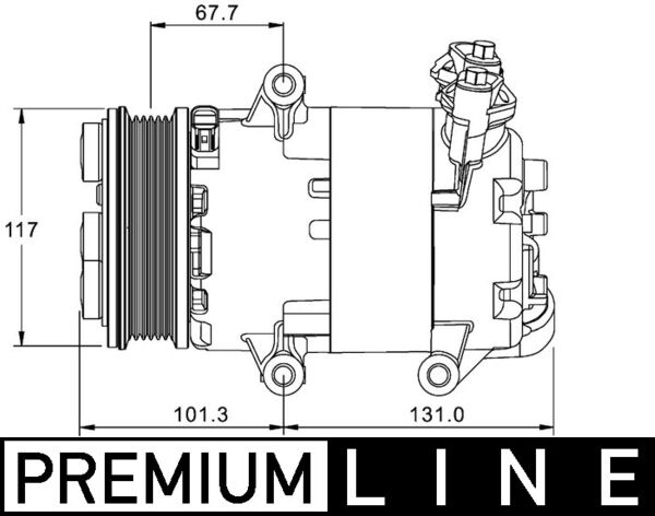 Mahle Original Airco compressor ACP 1330 000P