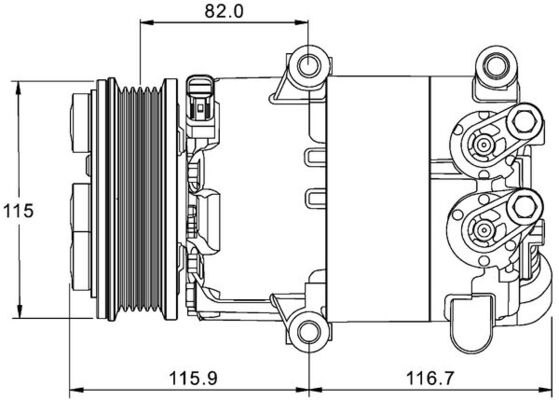 Mahle Original Airco compressor ACP 1332 000P