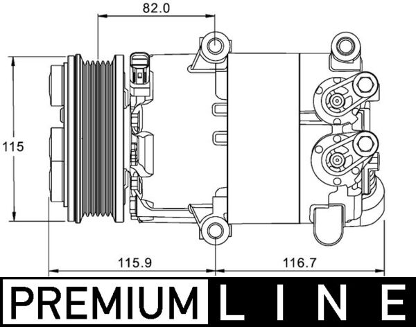 Mahle Original Airco compressor ACP 1332 000P