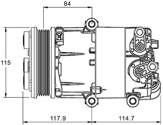 Mahle Original Airco compressor ACP 1333 000P