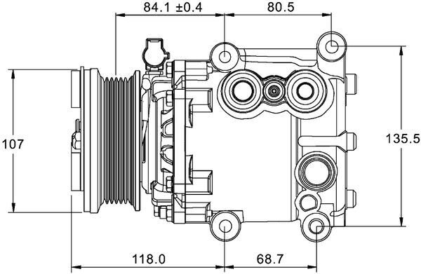 Mahle Original Airco compressor ACP 1336 000P