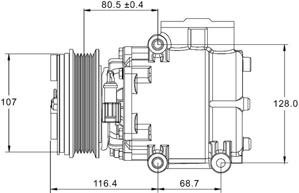 Mahle Original Airco compressor ACP 1337 000P