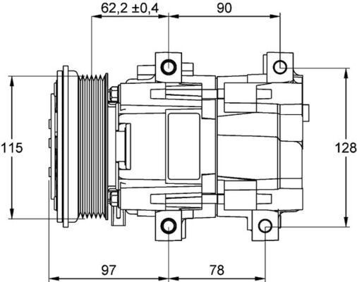 Mahle Original Airco compressor ACP 153 000P