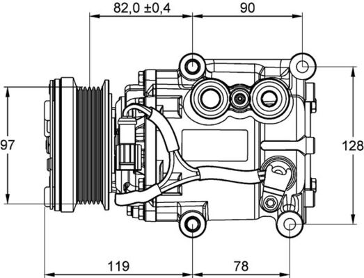 Mahle Original Airco compressor ACP 22 000P