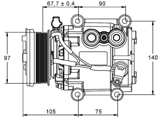 Mahle Original Airco compressor ACP 848 000P