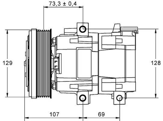 Mahle Original Airco compressor ACP 855 000P