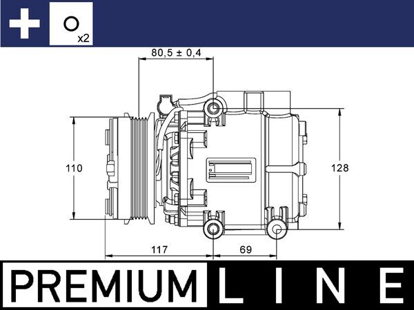 Mahle Original Airco compressor ACP 858 000P