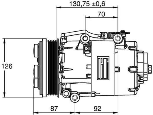 Mahle Original Airco compressor ACP 861 000P