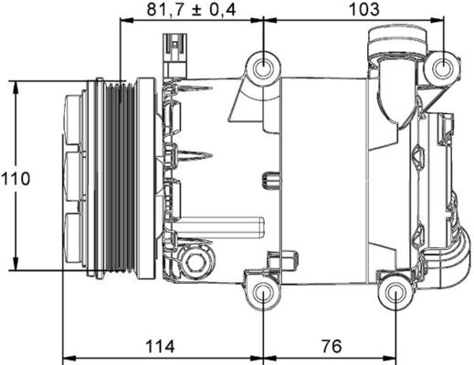 Mahle Original Airco compressor ACP 866 000P