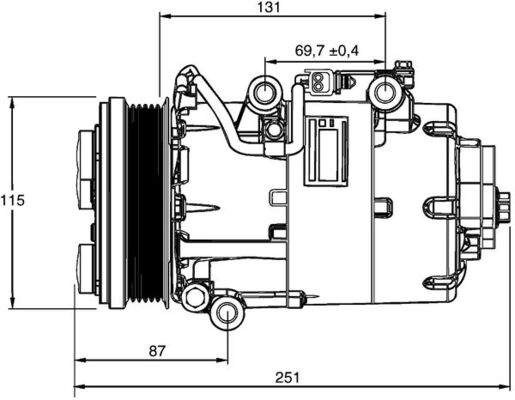 Mahle Original Airco compressor ACP 868 000P