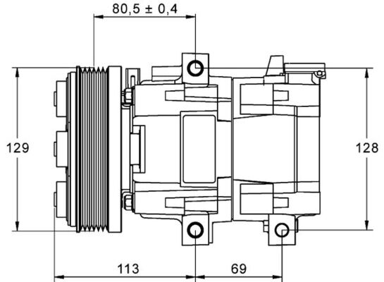 Mahle Original Airco compressor ACP 88 000P