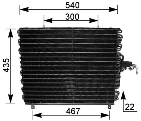 Airco condensor Mahle Original AC 166 000S