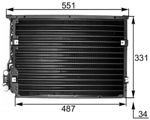 Airco condensor Mahle Original AC 177 000S