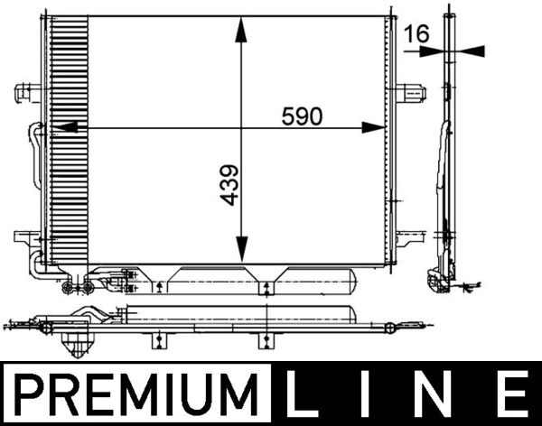 Airco condensor Mahle Original AC 318 000P