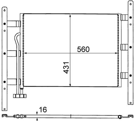 Airco condensor Mahle Original AC 520 000S