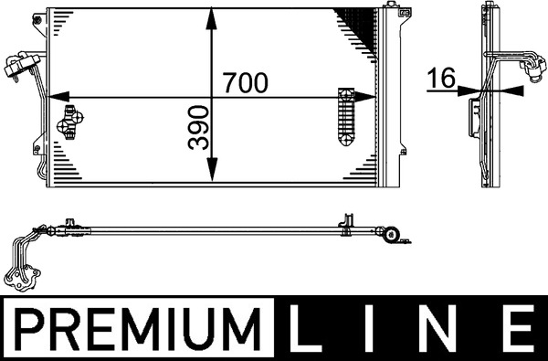 Airco condensor Mahle Original AC 659 000P