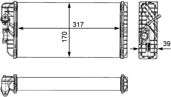 Mahle Original Kachelradiateur AH 124 000P