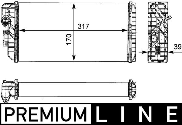 Mahle Original Kachelradiateur AH 124 000P