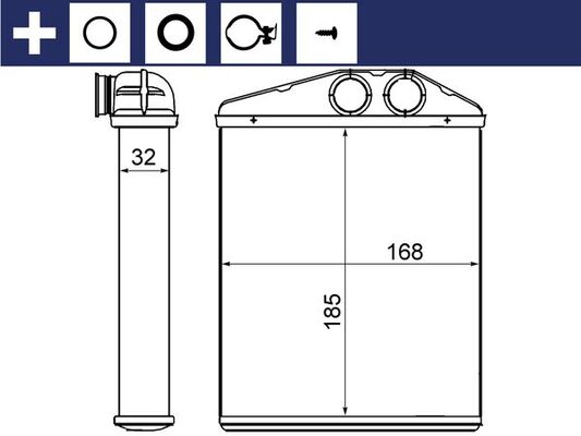 Kachelradiateur Mahle Original AH 13 000S