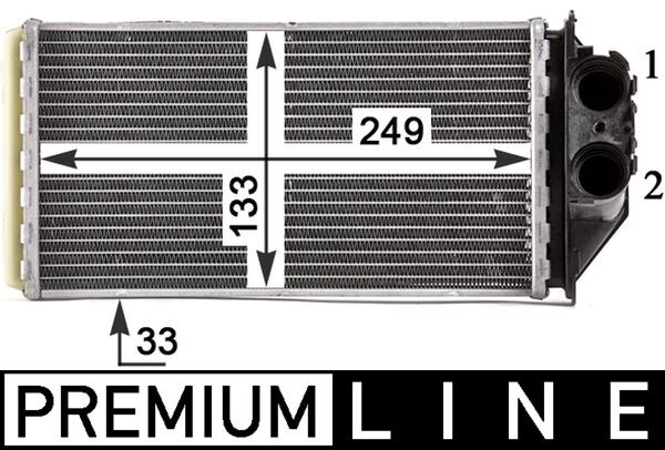 Kachelradiateur Mahle Original AH 187 000P
