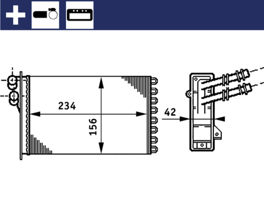 Mahle Original Kachelradiateur AH 72 000S