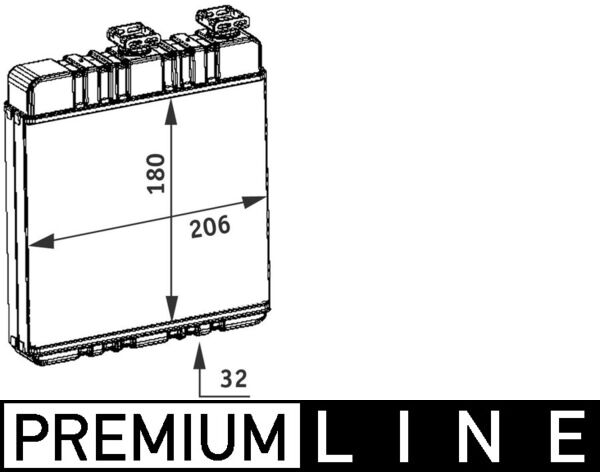 Kachelradiateur Mahle Original AH 76 000P