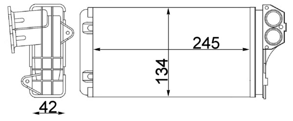 Kachelradiateur Mahle Original AH 88 000S