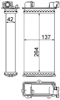 Kachelradiateur Mahle Original AH 94 000S