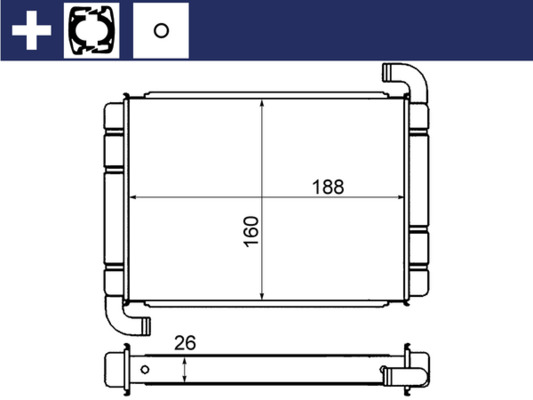 Mahle Original Kachelradiateur AH 9 000S