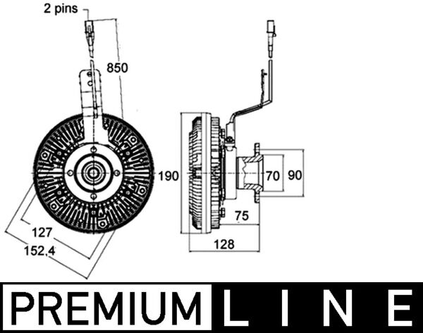 Visco-koppeling Mahle Original CFC 134 000P
