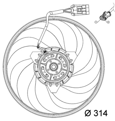 Mahle Original Ventilatorwiel-motorkoeling CFF 118 000P