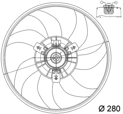 Mahle Original Ventilatorwiel-motorkoeling CFF 165 000P